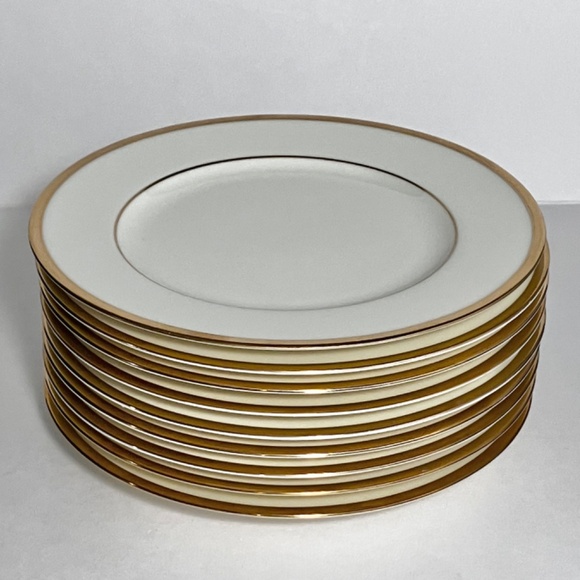 9 NORITAKE ‘TROY’ Bread Plates / Rare Discontinued 1996 / Ivory Fine Bone China - Picture 1 of 8